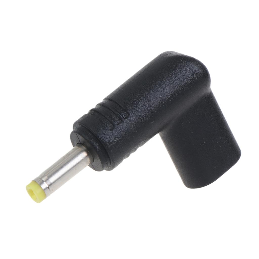 Laptop Power Charger Supply Adapter Connector Type-C Female To DC Male Jack 4.0x1.7mm 90 Degree Plug Converter