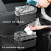 SEAMETAL Car Interior Storage Organizer Foldable Leather Trash Bin Seatback Hanging Multi Pocket Car Door Storage Box Accessories