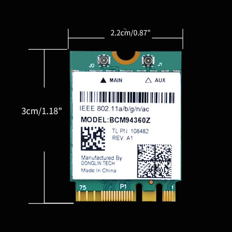 WIFI Card Wlan Adapter BCM94360Z BCM94360NG BCM94360 2.4G+5G+BT4.0 Wlan Adapter 802.11AC Wireless Card BCM94360