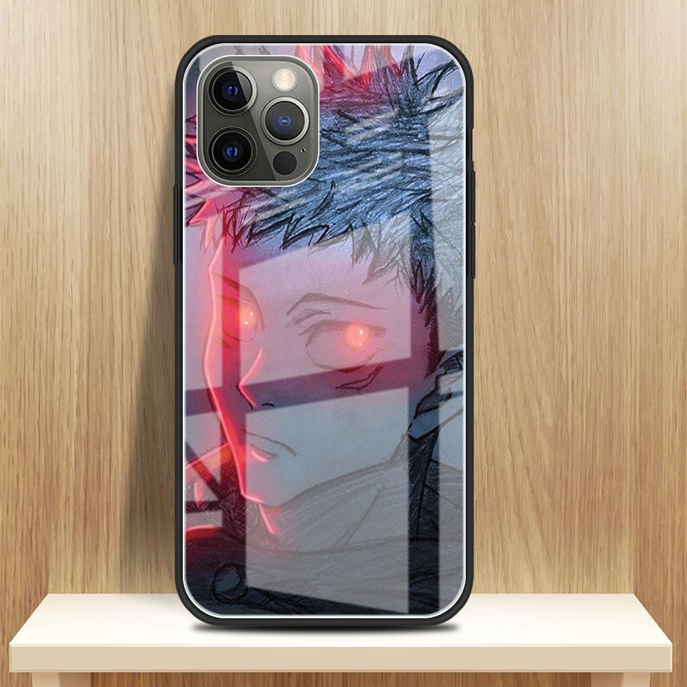 Стеклянный чехол Jujutsu Kaisen для Apple iPhone 14 13 Pro 11 12 7 8 Plus SE 2022 XR X XS Max 6 6S, закаленный чехол для телефона