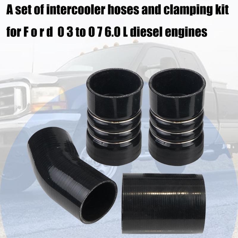 Силиконовый набор шлангов интеркулера F250 F350 F450 F550 6.0L Power Strokes Шланги интеркулера CAC Патрубки Комплект хомутов