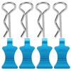 4pcs Aluminium Alloy RType Car Body   Clips Pin with Fixing Bracket for 1Celsius10 RC Car(Blue )