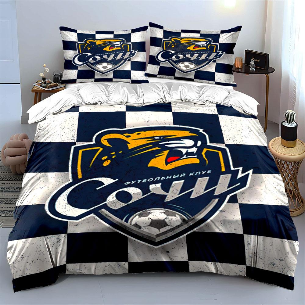 Sochi Football Club Bedding Bedding Duvet Cover Set Duvet Cover Pillowcases (1 * Duvet Cover 2 * Pillowcases, without duvet insert)