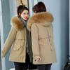 Padded-on women's medium and long models, new models, winter velvet pie, overcome padded jacket, loose down padded jacket.