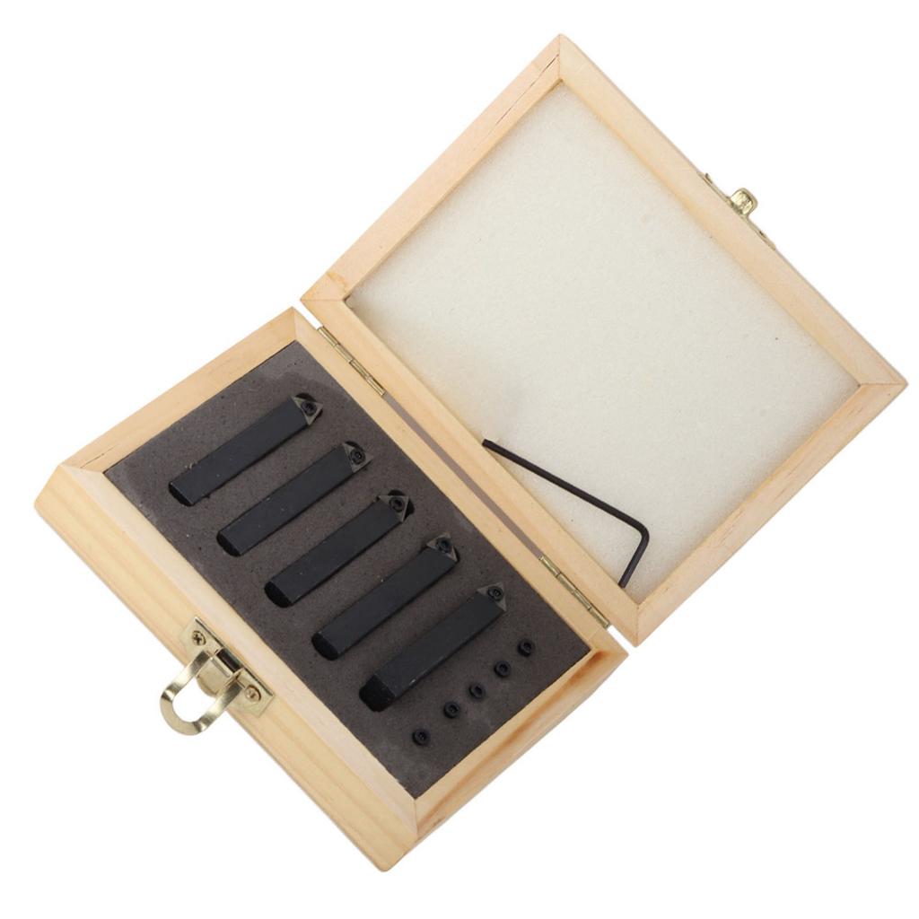 Набор из 5 твердосплавных токарных резцов с индексируемыми пластинами 516?Дюйм для поверхности?Резка Расточка Снятие фаски