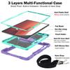 360 Rotating Stand Case For Samsung Galaxy Tab S10 FE Plus 2025 13.1" SM-X620 X626 X626B Silicone+PC Cover With Shoulder Strap