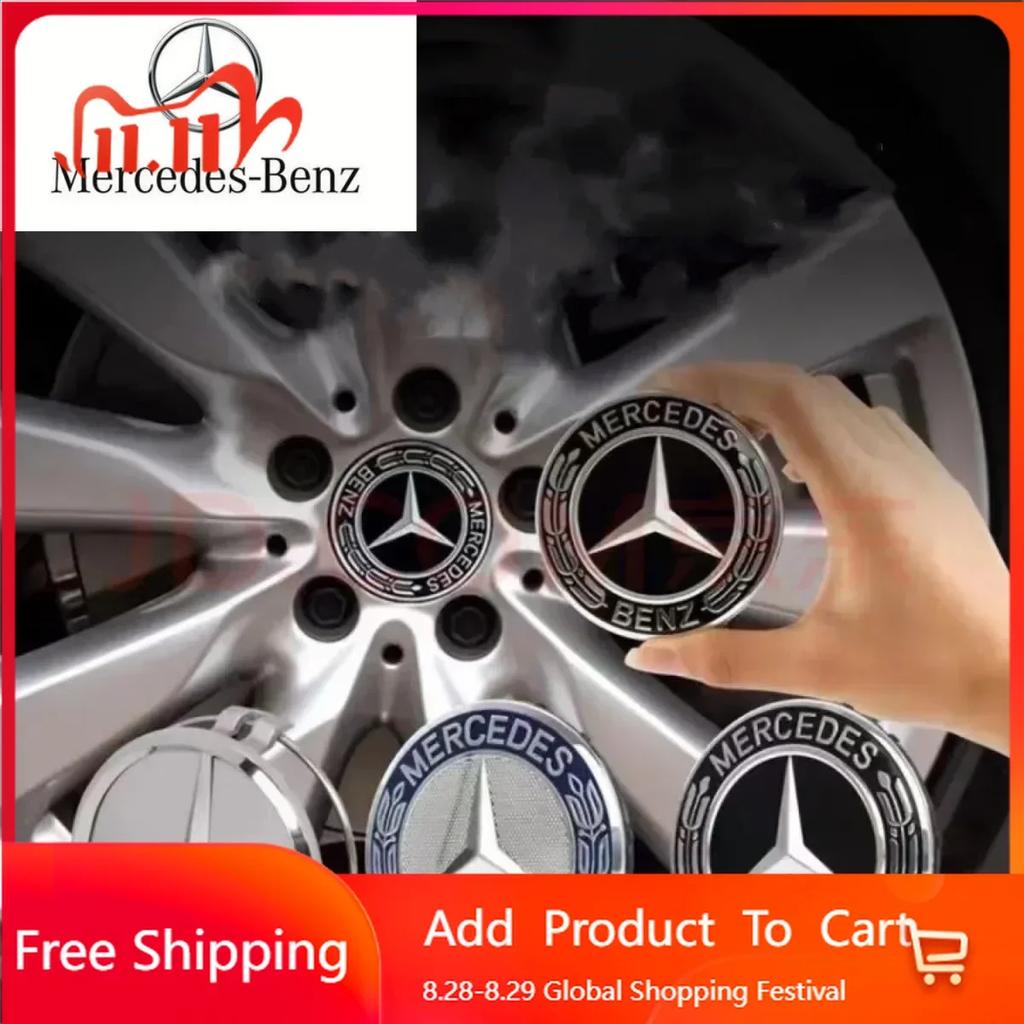 CEO1 For AMG Benz 4pcs 60MM Car Wheel Center Hub Caps Cover decorate Accessories For MERCEDES BENZ AMG W204 W126 W205 W124 W220 W222