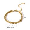 18K Gold Stainless Steel Chain Bracelet - Elegant DIY Jewelry for Women