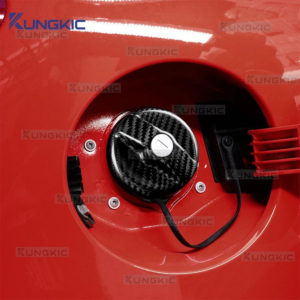 Real Dry Carbon Fiber For Abarth 595 695 595C 695C 2012-2024 Fiat 500 500C 2008 2009 2010 2011-2024 Fuel Tank Cap Cover Trim