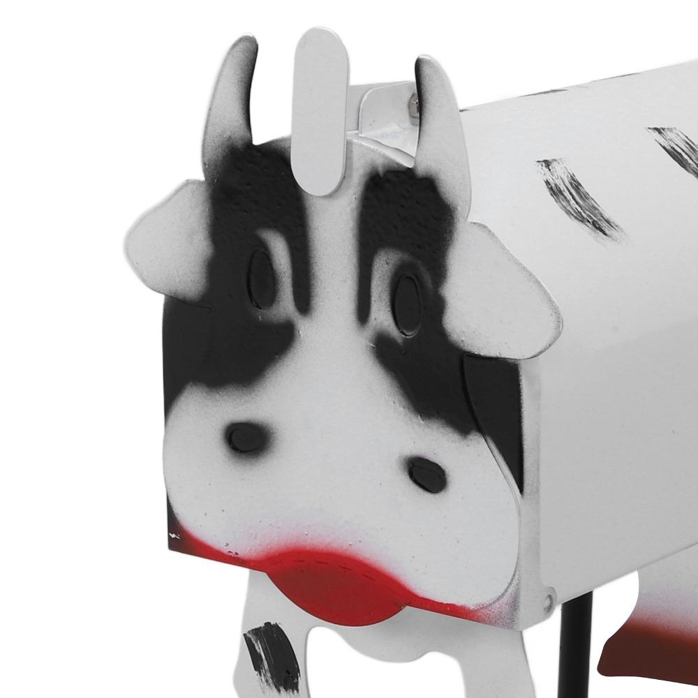 13pcs Ample Inner Space Cow Mailbox Cover Iron Farm Novelty Mailbox Animal Mailbox Outdoor Use