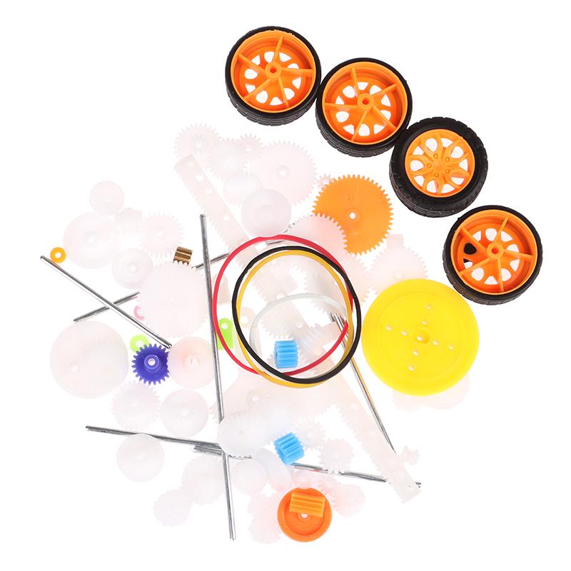 78Pcs Коробка передач Игрушка Робот Мотор Пластиковые шестерни Diy Модель Аксессуары
