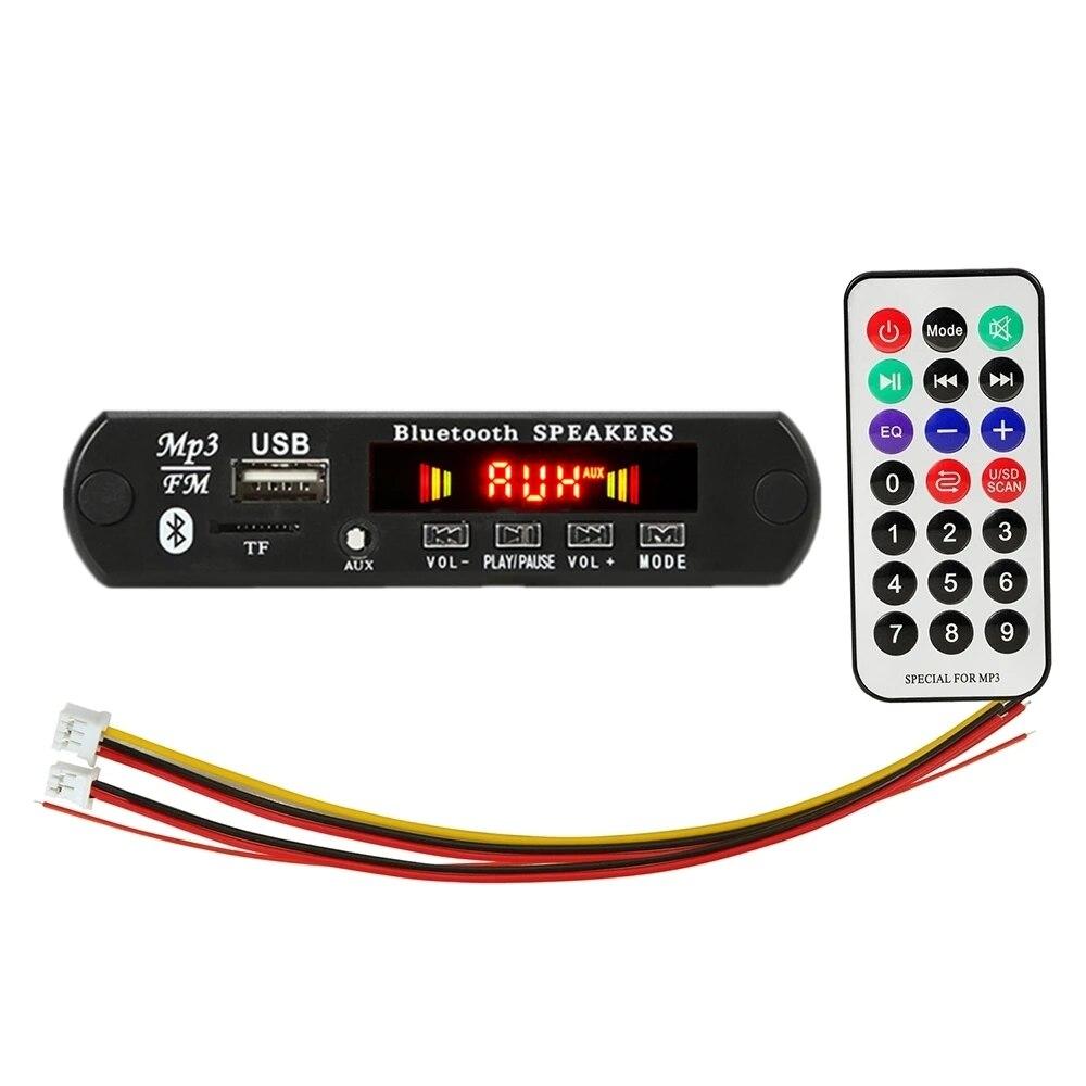 12V Bluetooth 5.0 MP3 Player Wireless Decoder Board Folder Switching USB TF FM Radio Call Module Car Kit For Speaker