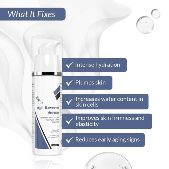 Fixderma 5% Hyaluronic Acid Serum, Age Reverse Serum for Glowing Skin, Anti Aging Face Serum for Unisex Improves Fine Lines - 30ml