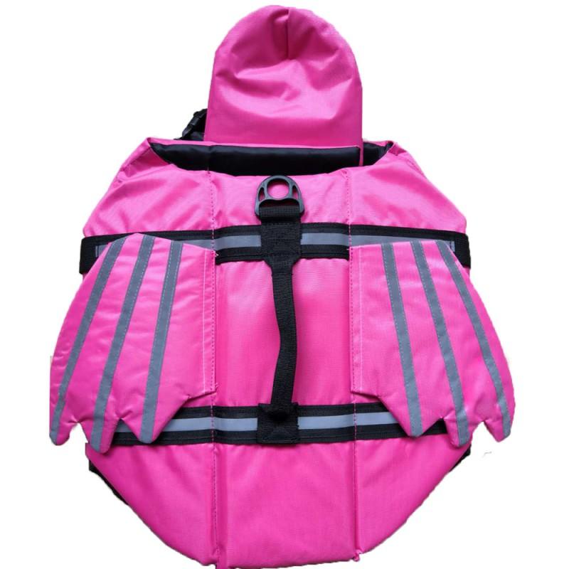 Pet Life Jacket Dogs With Reflective Stripes Swim Vest Angel Wing Design Outdoor Safety Gear