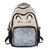 Large Capacity Cartoon Ita Bag Embroidery Student School Bag Transparent Pocket Itabag  Woman