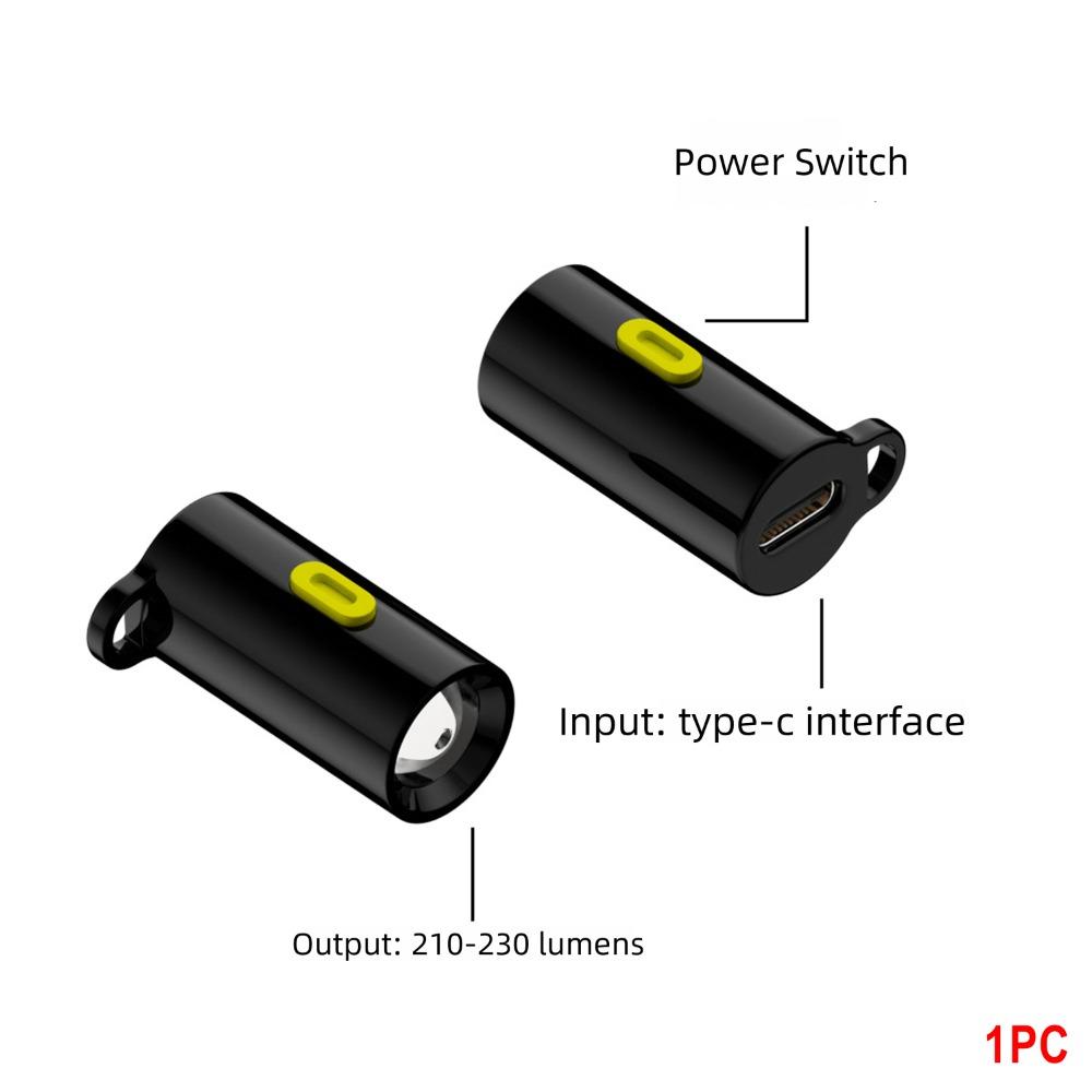 NEW 230 High Lumens Type-C Mini Flashlight Portable Plug and Play LED Flashlight with Lanyard USB C Emergency Lamp Mobile Phone