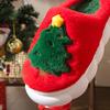 Women's Unisex Christmas Tree House Slippers Thick Sole Non-Slip Plush Fleece Lined Warm Winter Indoor Outdoor Cozy Home Shoes