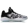 Li Ning Night Stalker Амортизация Баланс Низкие Баскетбольные Кроссовки Мужские Черно-Белые Граффити ABAN071-1