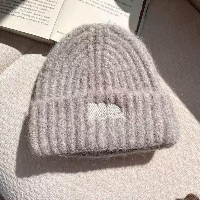 Womens Oversized Knit Beanie Hat Winter Warm Ear Protection Thick Wool Blend Cap Cold Weather