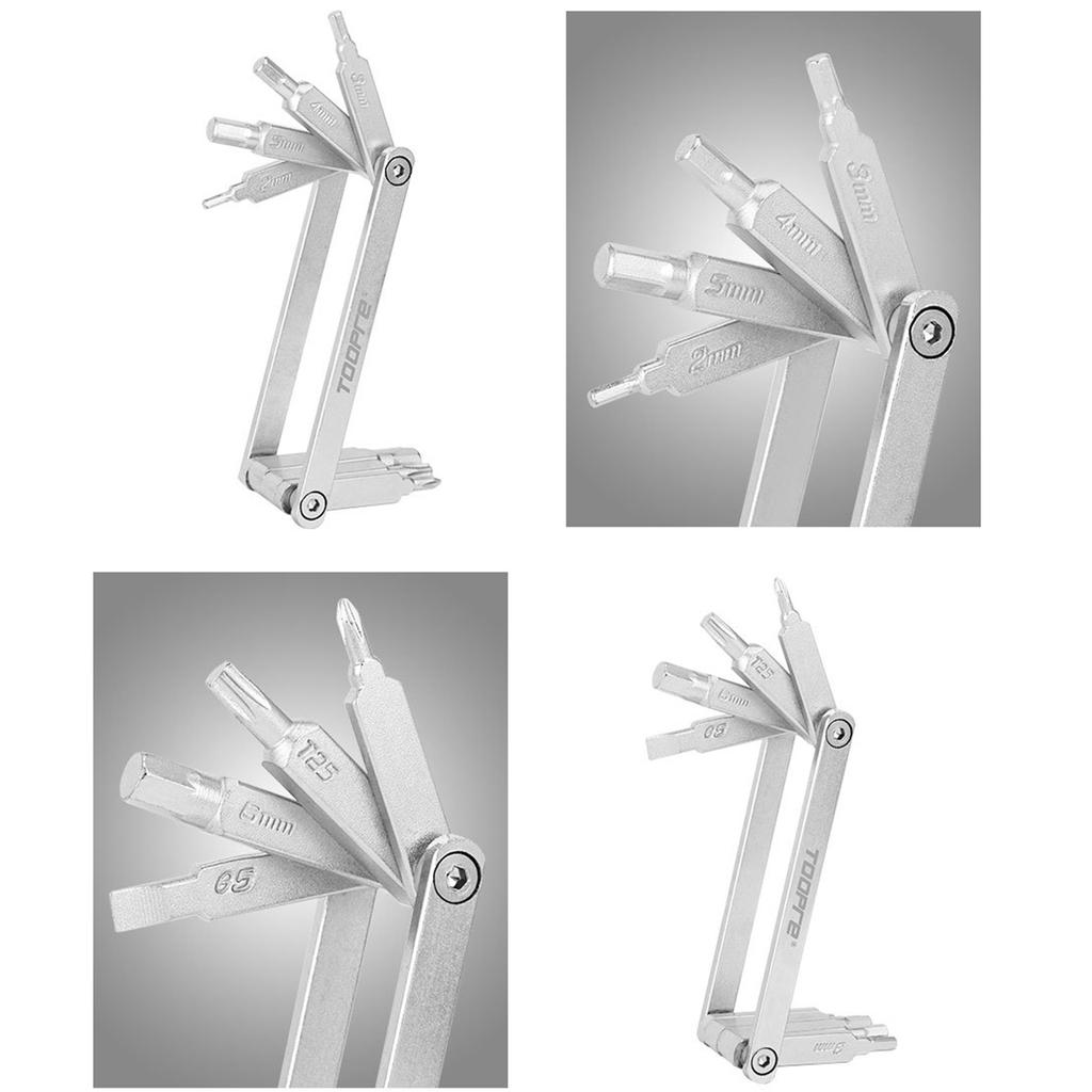 8 In 1 Bicycle Repair Tool Allen Screwdriver Wrench Mountain Bike Tool Multifunctional Screwdriver Tool Disassembly Kit