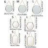 Round/Hexagonal/Rectangle Creative Makeup Mirror Metal Chain Wall Hanging Mirror  Bathroom