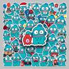 Набор из 50 водостойких наклеек для ноутбука Sanrio Hangyodon Русалка Уродливая Рыба Милый Мультяшный