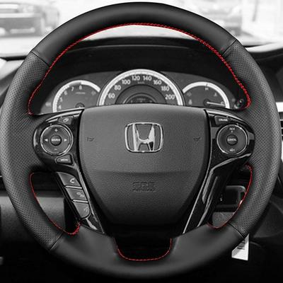 Черная Накидка На Руль Из Искусственной Кожи С Ручной Прошивкой Для Honda Accord 9 2013 2014 2015 2016 2017 Crosstour 2013 2014 2015