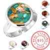 925 Sterling Silver Ring Women Gemstone Handmade Jewelry Friendship Day Gift Mookaite Montana Agate Moss Agate Spiny Oyster Rhodonite Shiva Eye