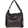 Bag backpack XL natural leather brown chocolate