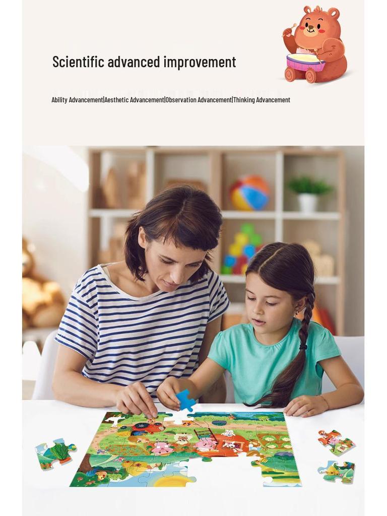 Развивающий мультяшный пазл для детей 3-6 лет, идеальный подарок для мальчиков и девочек из детского сада