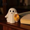 Cute Ghost Ornament Ornaments, Halloween Resin Desktop Hanging Pumpkin Figurine Basket Design, Decor for Party Holiday