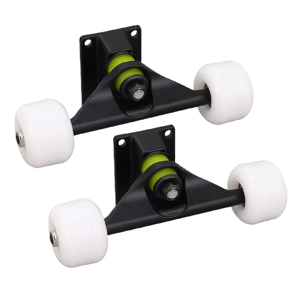 2PCS   Trucks Set with 4 Wheels Aluminum Alloy 5 Inch Shock Absorption  board Truck for Replacement