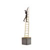 Abstract Sculpture Thinking Statue Stairs Thinker Creative Statue Decoration for Table Desktop Living Room Study Birthday Gift