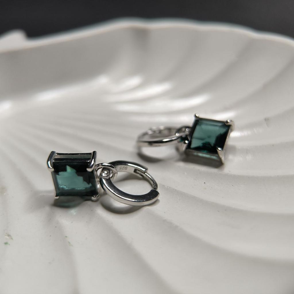 Серебряные серьги с топазом Лондон Блю 3.95ct (2178132)