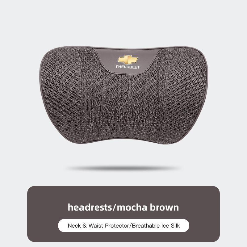 Car Ice Silk Headrest Seat Cushion Lumbar Support Auto Interiors For Chevrolet Spark Captiva Cruze Tracker Epica SS Accessories GN7