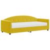 VidaXL Lit de jour avec matelas jaune 80x200 cm velours 3197275
