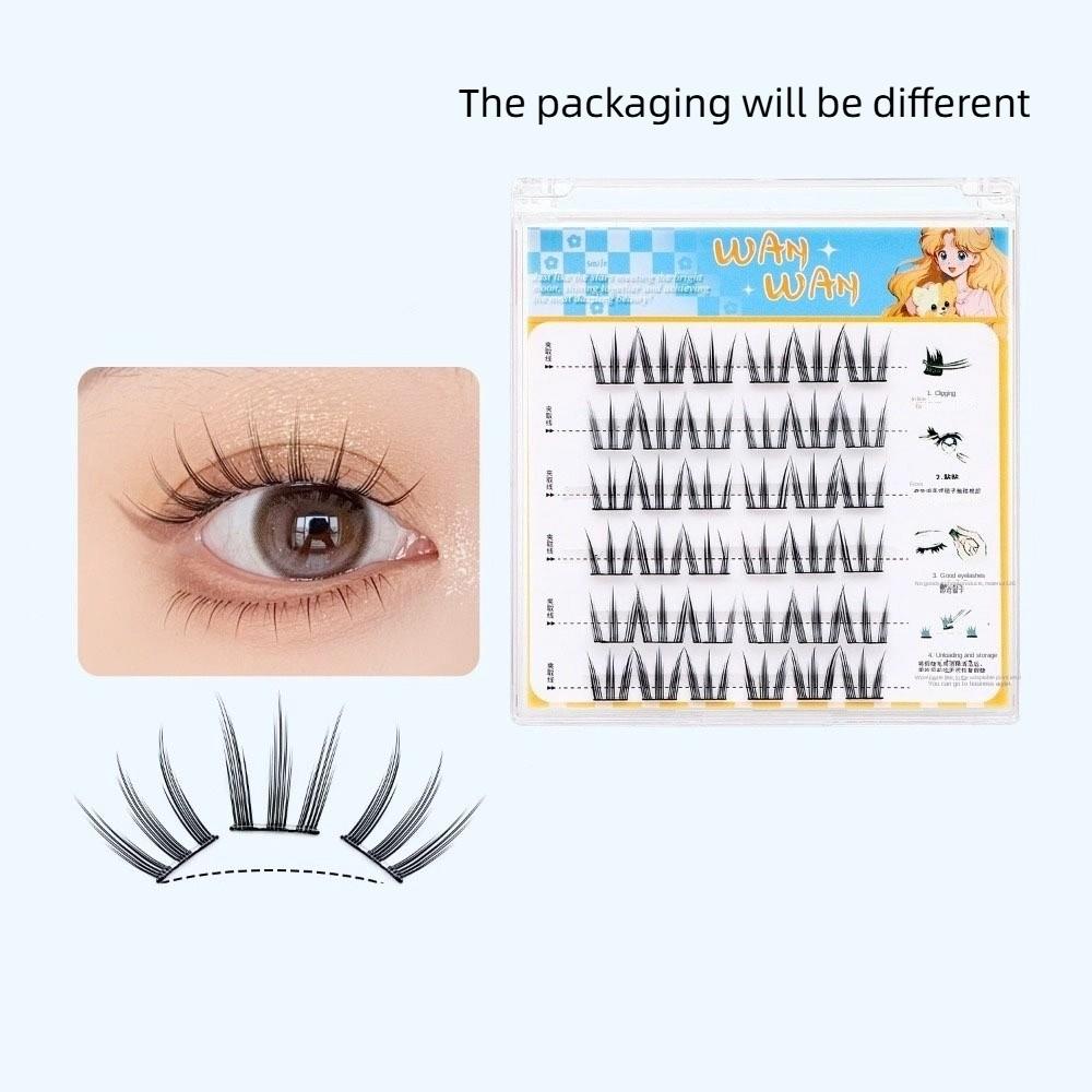 Самоклеящиеся накладные ресницы для макияжа, пучки накладных ресниц, наращивание ресниц