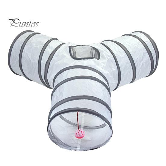 Tunnel Cat Toy Tshaped Sshaped Yshaped Straight Collapsible Interactive Pet Tunnel With Play Ball Easy Fold Carry Indoor Playhouse Maze For Cats