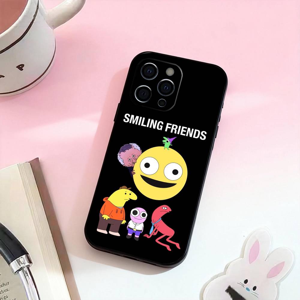 Cartoon S-Smiling friends Phone Case For iPhone 17,16,15,14,13,12,11 Plus,Pro,Max,XS Silicone Soft Cover