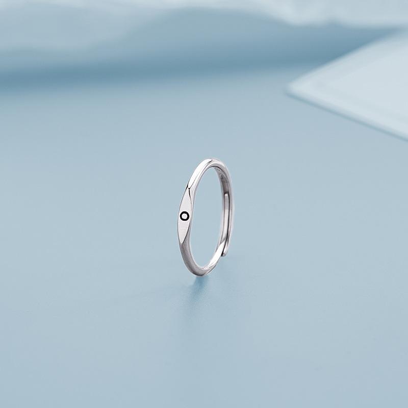 Минималистское кольцо с инициалами AZ 26, кольца с буквами для женщин, корейское простое регулируемое кольцо из серебра 925 пробы, подарок на день рождения