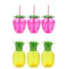 Пластиковый стаканчик в форме ананаса Украшения на день рождения Свадебные соломинки Товары для вечеринок Тропический летний пляж Центральная часть Бассейн Мероприятие