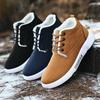 Autumn and Winter Snow Shoes Men's Winter Warm Velvet Waterproof Non-slip High-top Shoes Fashionable Casual Lightweight Comfortable Soft Sole