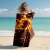 1pc Agatsuma Zenitsu Beach Towel, Comfortable and Thick, and Swimming/Bath/Picnic/Camping Towel, Suitable for Seaside Beaches