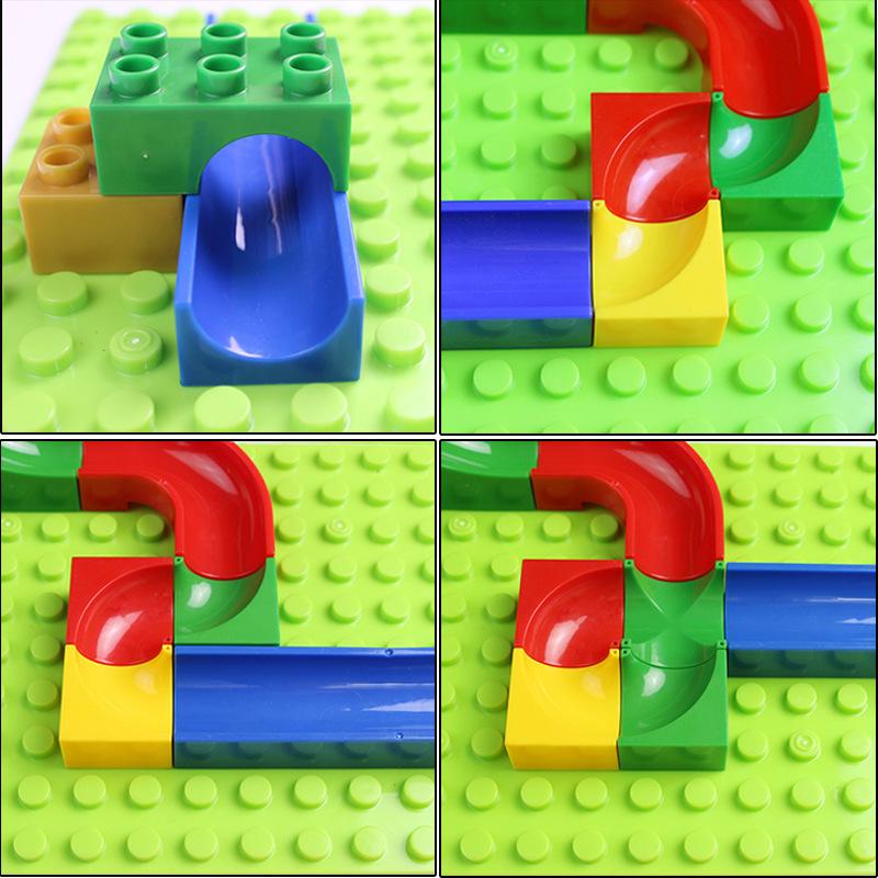 Large Building Blocks Conveying Pipeline Ball Playground Slide Ladder Assembly Compatible Accessories Kid Toys Cars Big Size A11