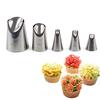 5 шт. привлекательные и прочные лепестки из нержавеющей стали, насадка для глазури, кремовые наконечники, инструмент для выпечки тортов
