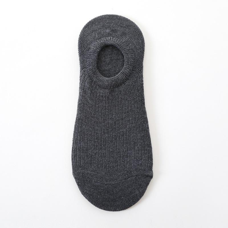 Женские новые весенне-летние универсальные однотонные носки-невидимки в вертикальную полоску из силикона с противоскользящим покрытием