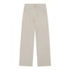 Washed Faded Cloth Pure Cotton Apricot Casual Pants for Men and Women. Straight Loose Pants