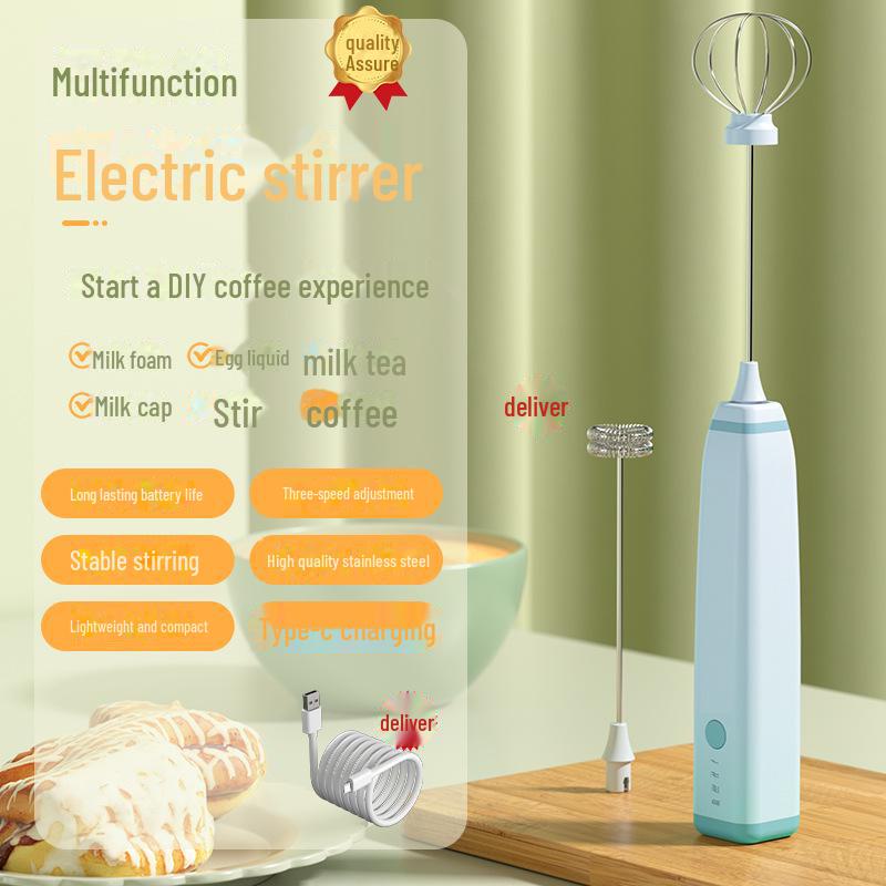 Беспроводной многофункциональный мини-вспениватель молока и яиц