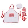 Детский костюм шеф-повара, фартук с регулируемым ремешком, шляпа шеф-повара, детский комплект шеф-повара для приготовления пищи и выпечки для девочек Tod