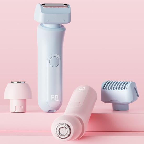 Double Heads Women Electric Shaver USB Rechargeable Waterproof Portable Face Body Bikini Area Arm Leg Hair Removal Epilator Razor Trimmer